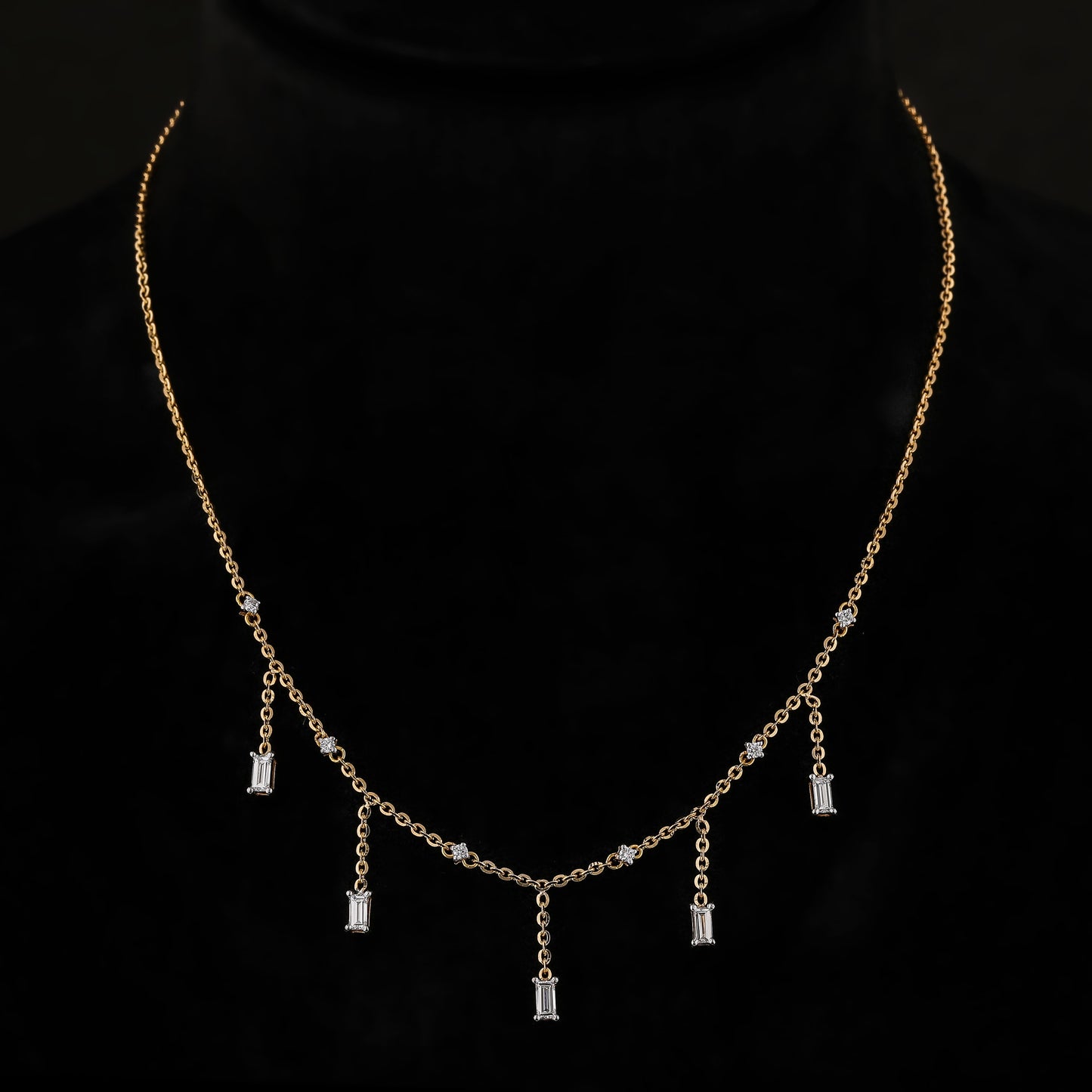 Rangani Flying Baguette Necklace