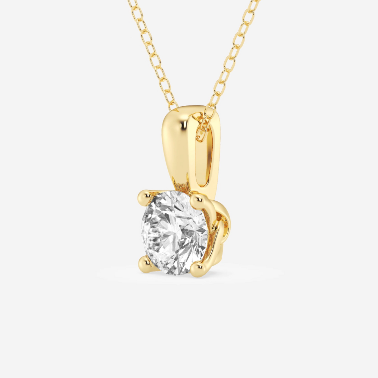 Solitaire Flower Petal Pendant (No Chain)