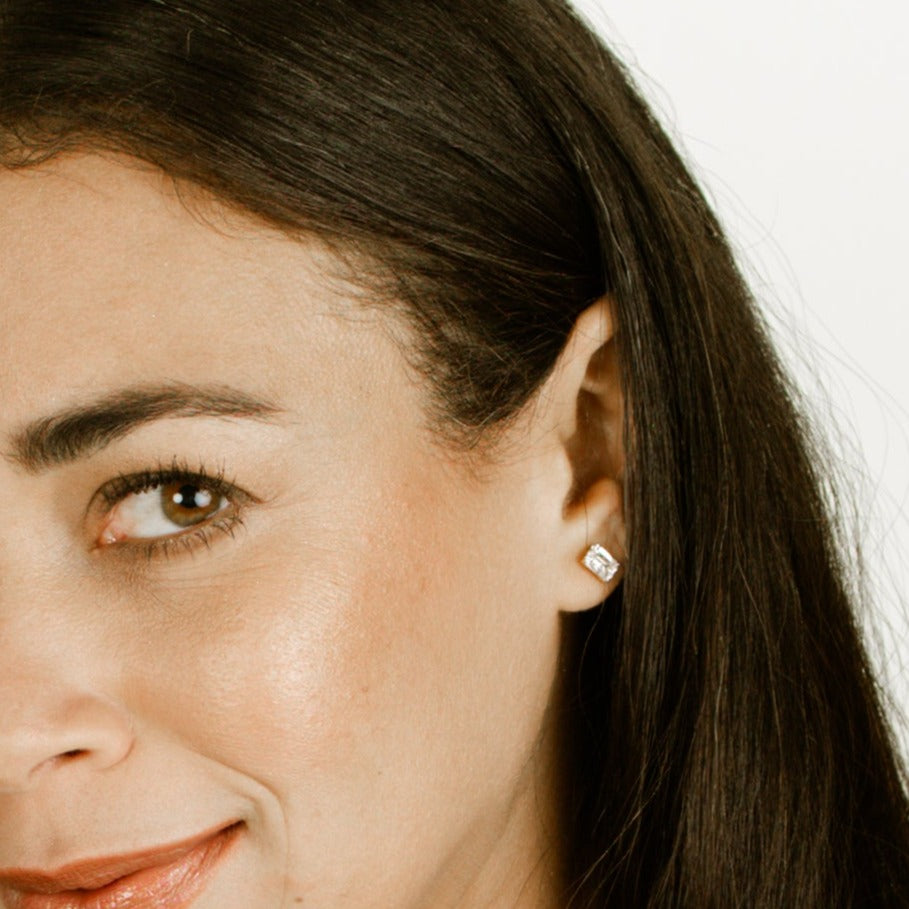 Nikki Emerald Cut Earrings