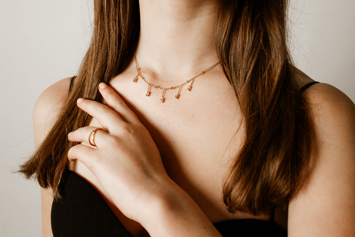 Rangani Flying Baguette Necklace