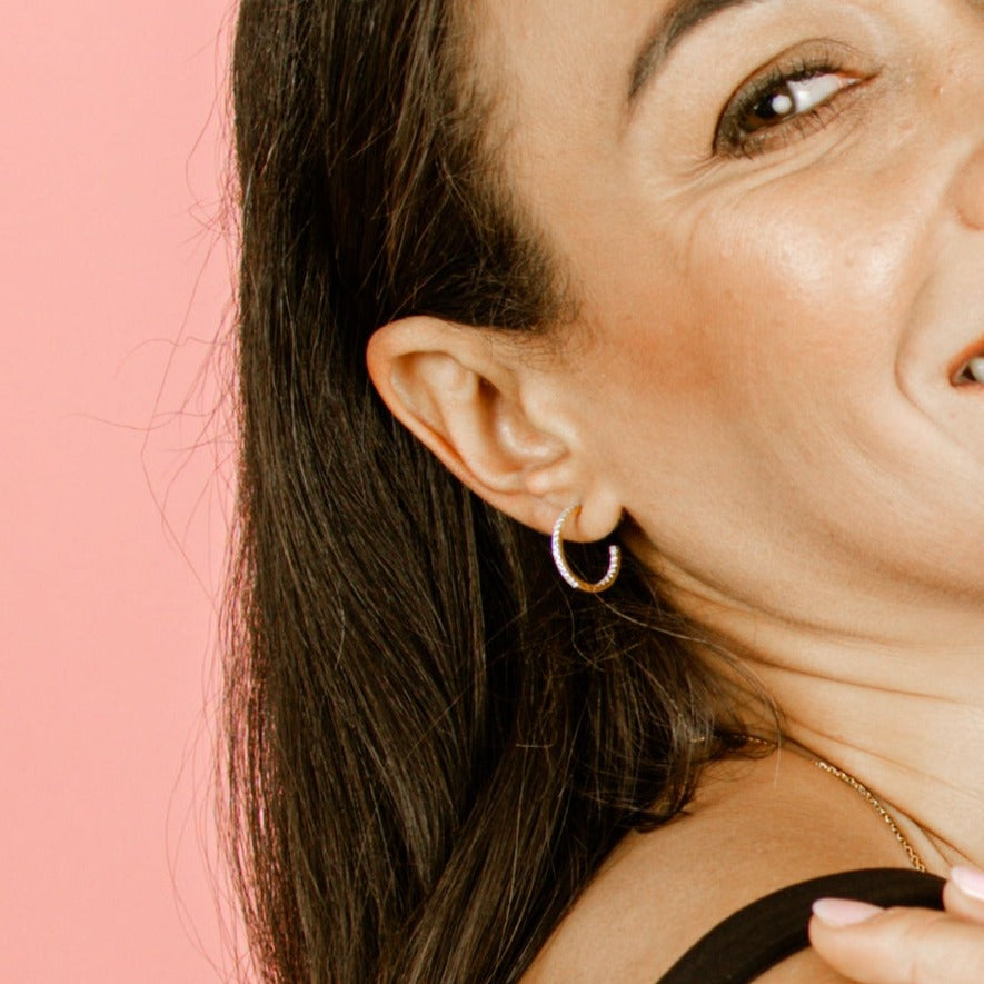 Zoe Hoops Small Earrings