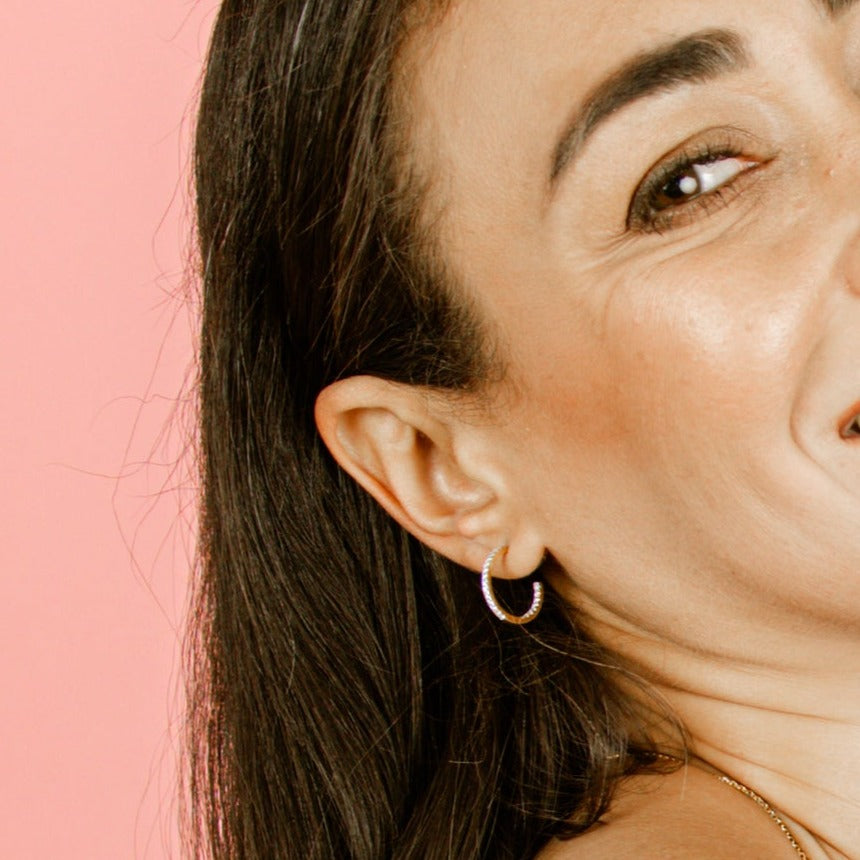 Casey Hoops Medium Earrings