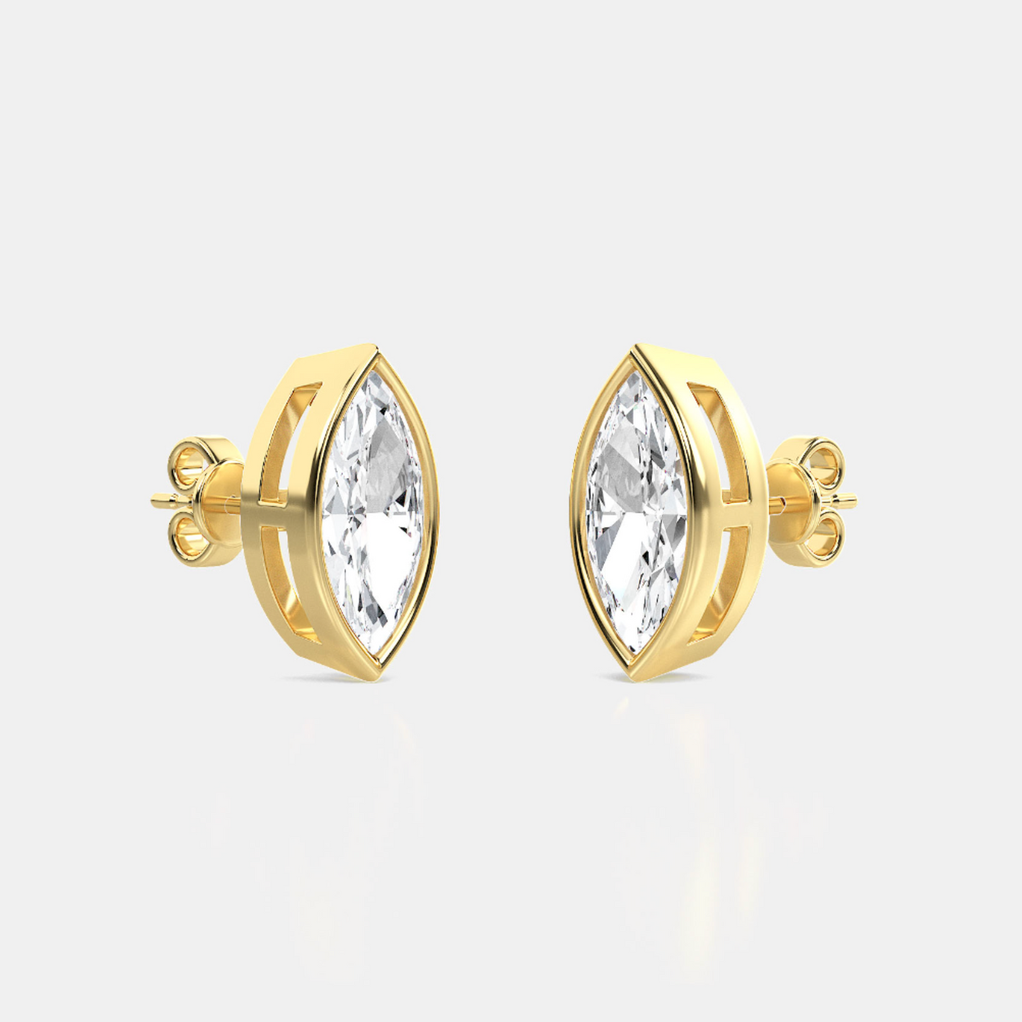 Marquise Bezel Studs