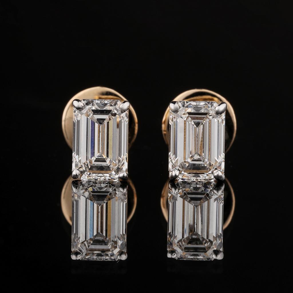 Nikki Emerald Cut Earrings