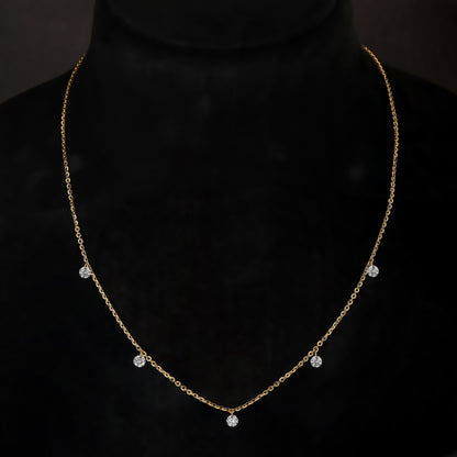 Casey Five Diamond Floating Necklace
