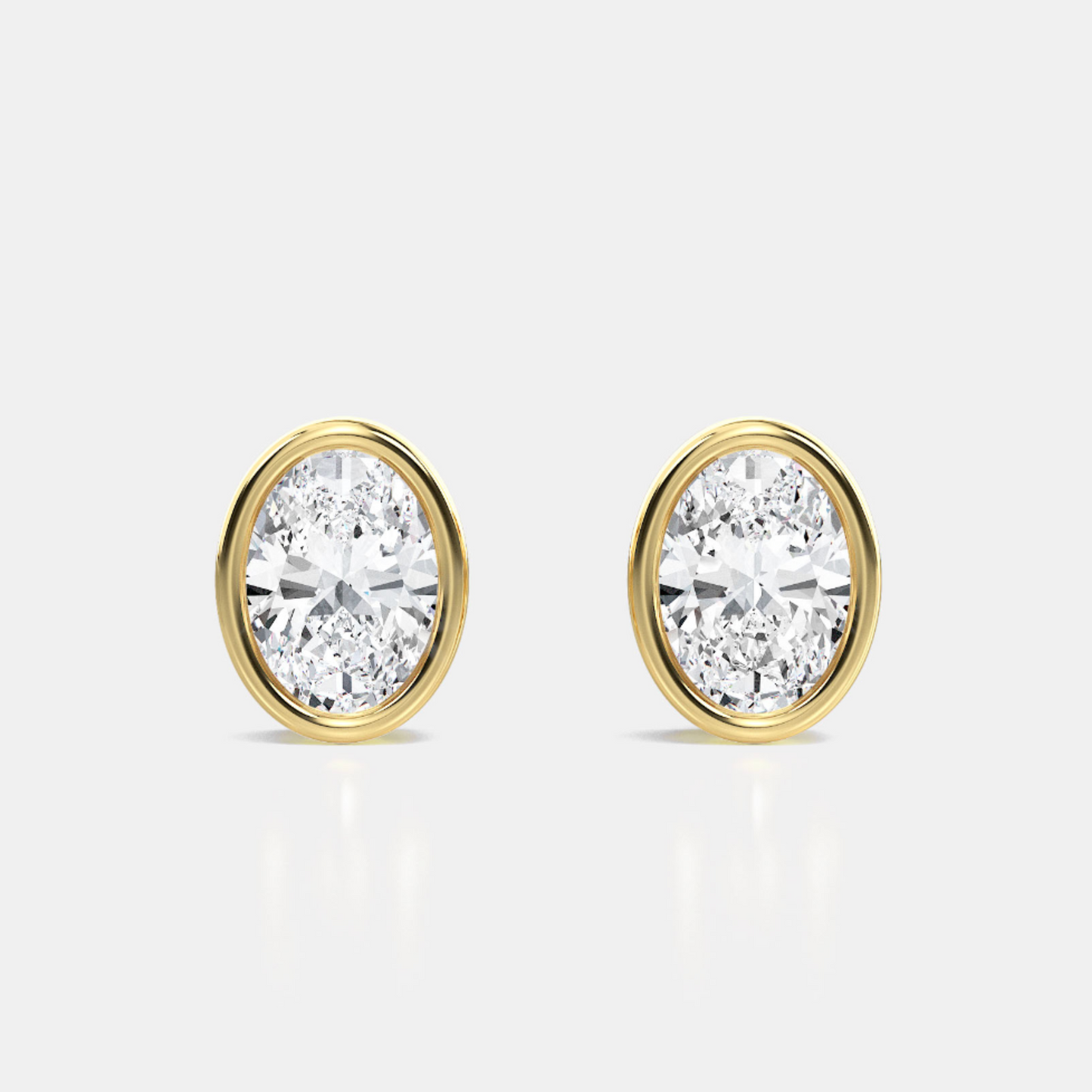 Oval Bezel Studs