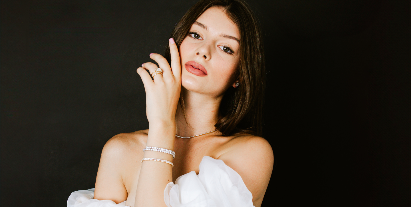 Karia diamond ring, earrings, bracelet and necklace