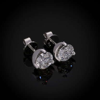 Two Carat Stud Earrings