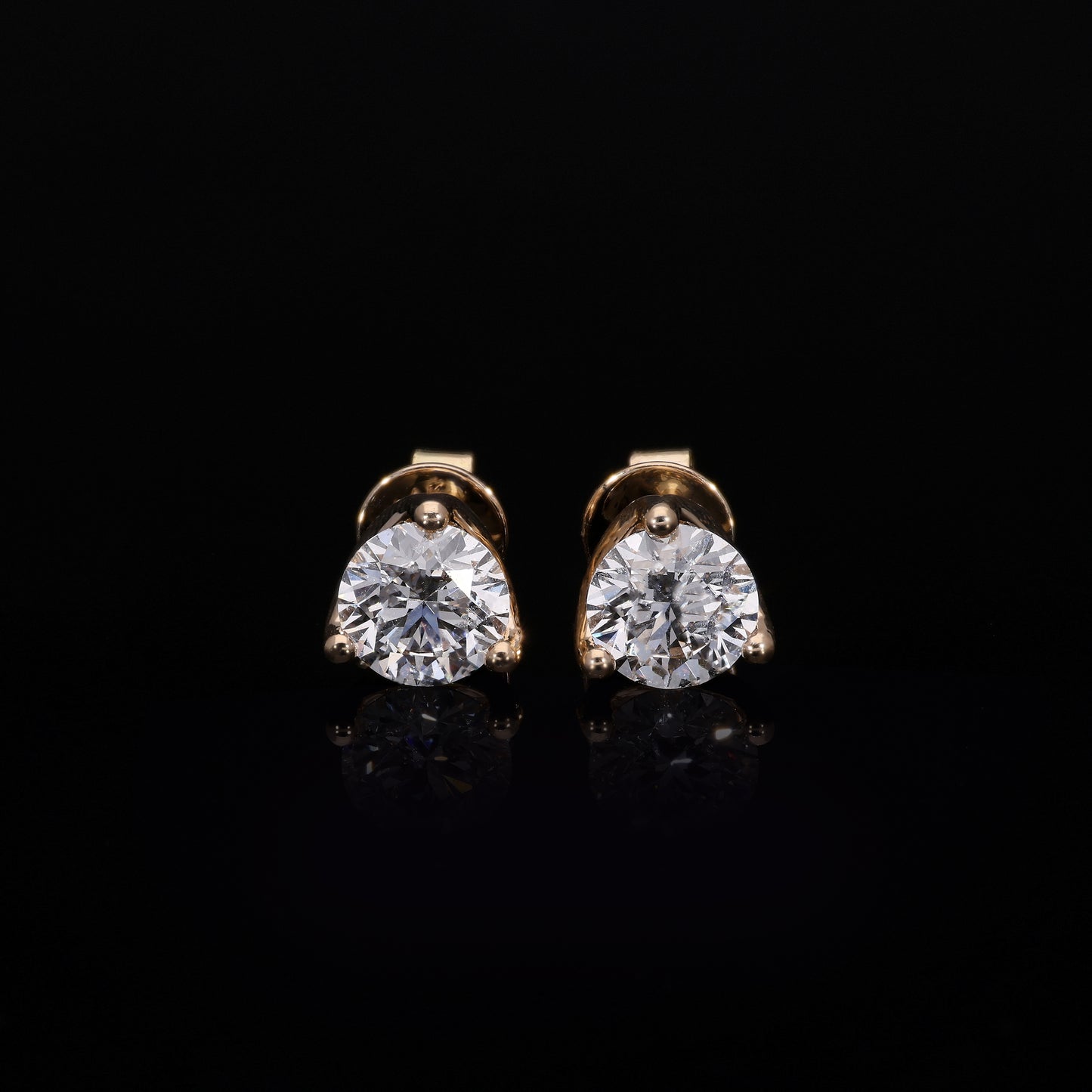 Two Carat Stud Earrings