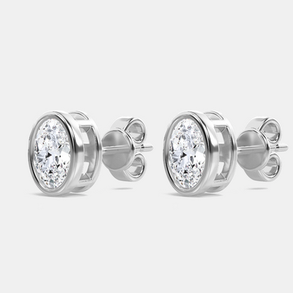 Oval Bezel Studs