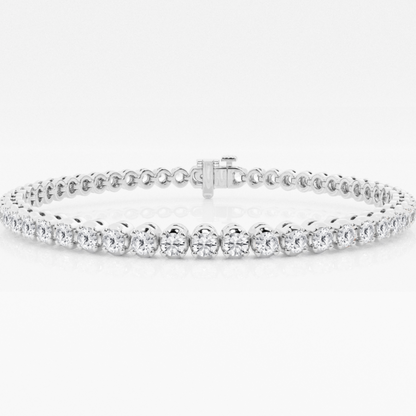 Round Bezel Tennis Bracelet