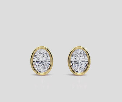 Oval Bezel Studs