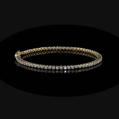 Round Bezel Tennis Bracelet - Gold