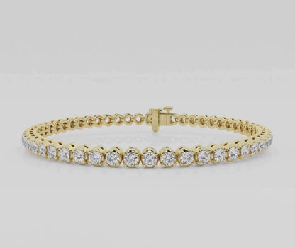 Round Bezel Tennis Bracelet