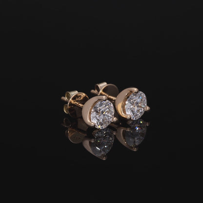 Two Carat Stud Earrings